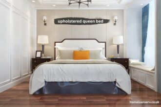 upholstered queen bed