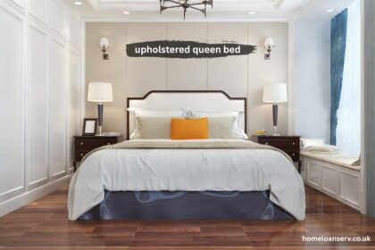 upholstered queen bed