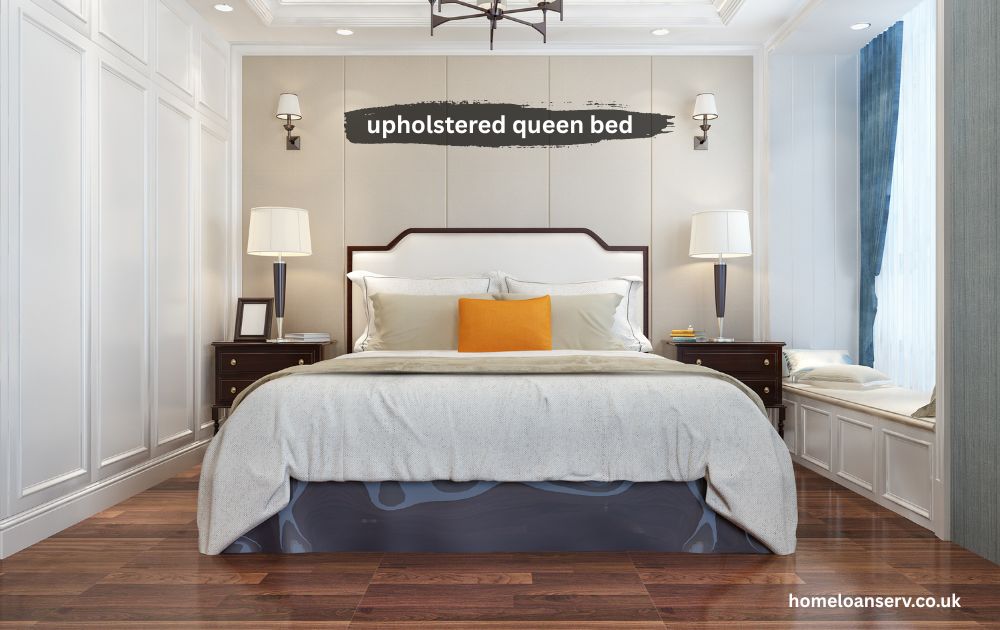 upholstered queen bed