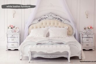 white leather furniture