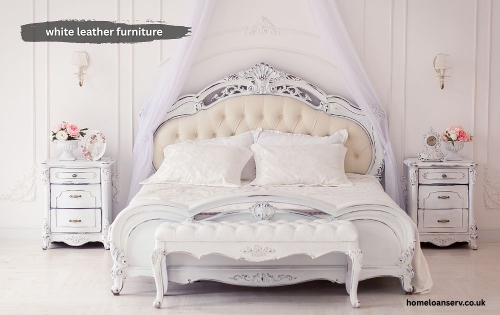 white leather furniture