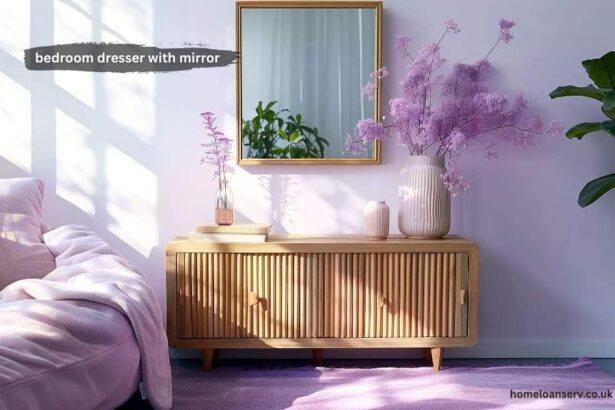 bedroom dresser with mirror
