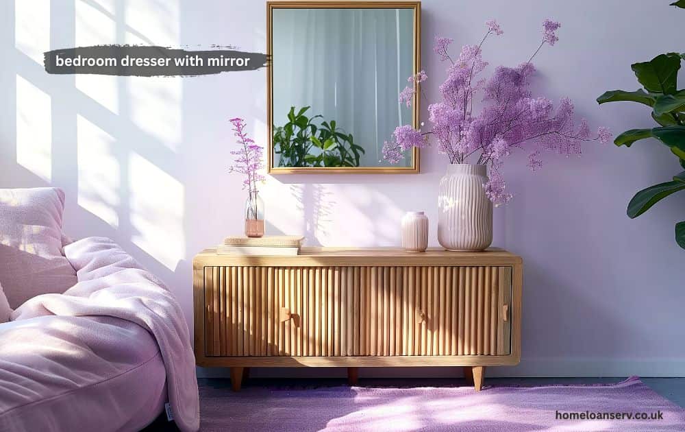 bedroom dresser with mirror